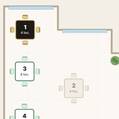 Table reservation from the floor plan
